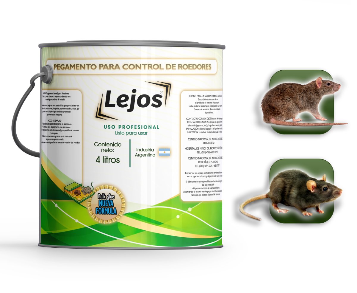 Pegamento Lejos X 4 Litros Trampa Ratas Lauchas